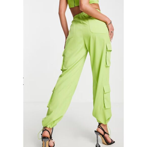 I Saw It First cargo pants in lime - part of a set (ASOS) - Picture 2 of 5